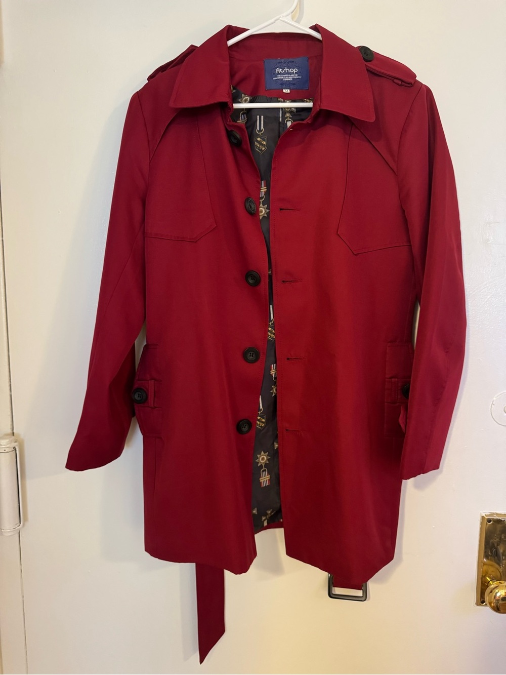 Fitshop Red Trench Coat